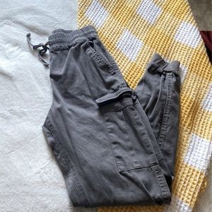 Grey cargo pants. Size M. From forever 21. New